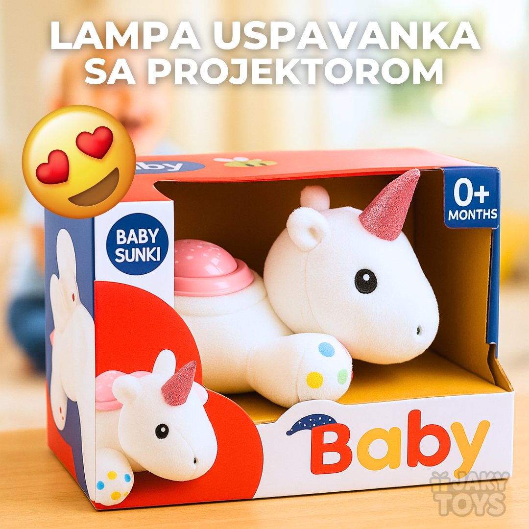 Plišani jednorog lampa sa projektorom