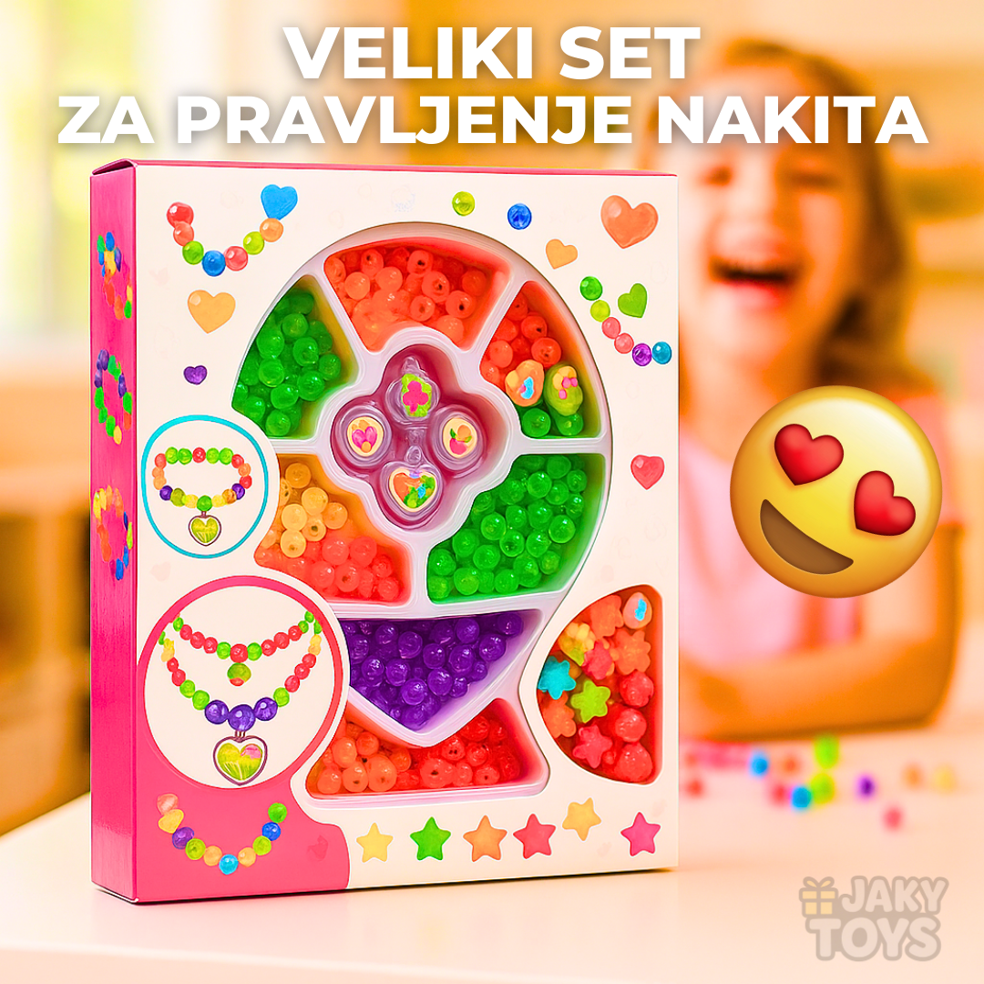 Veliki dečiji set za pravljenje nakita