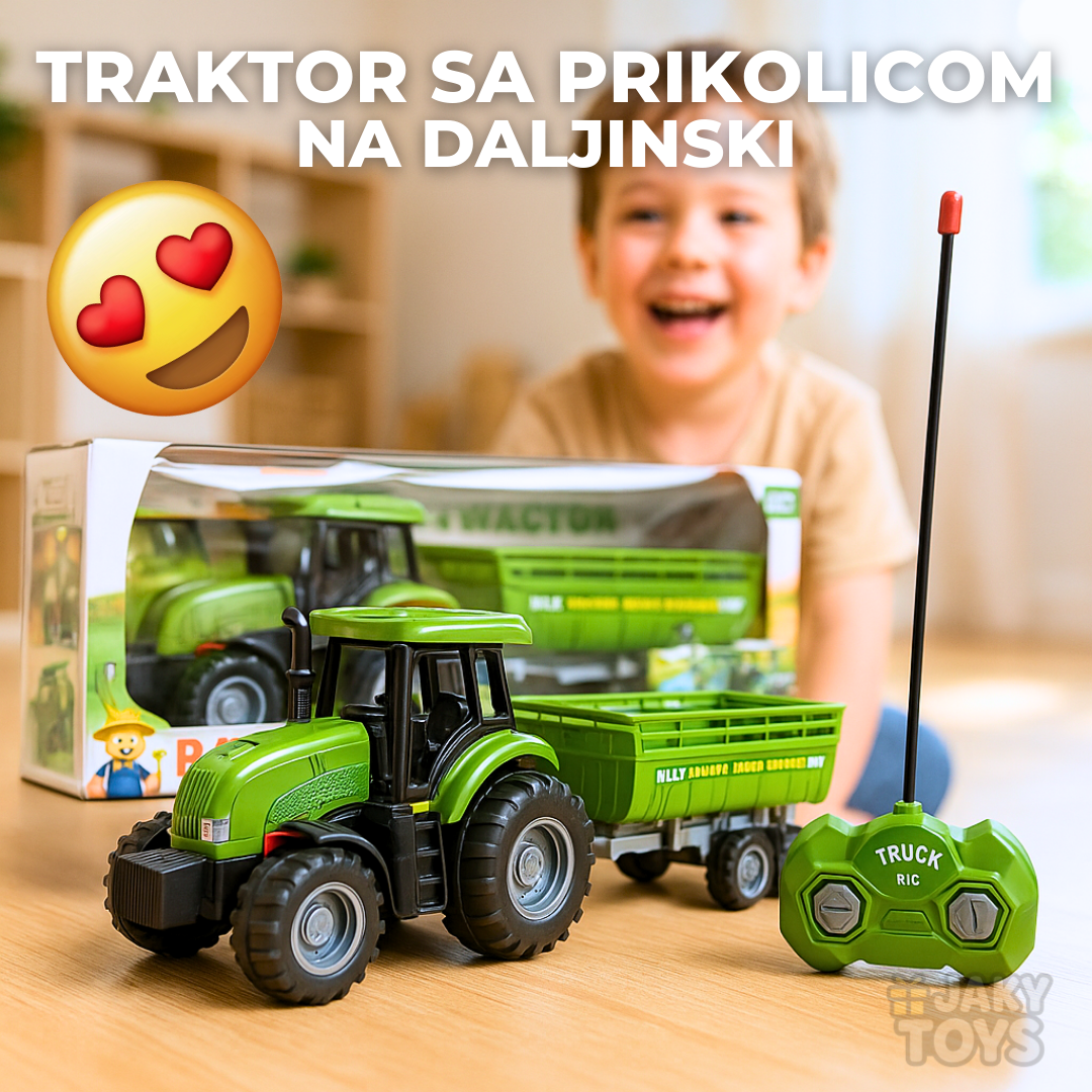 Traktor sa prikolicom na daljinski