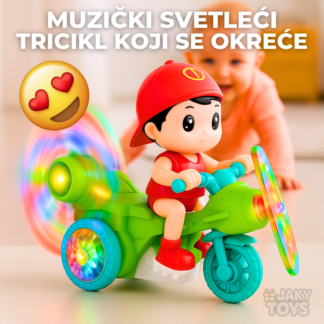 Muzički Svetleći Tricikl koji se okreće